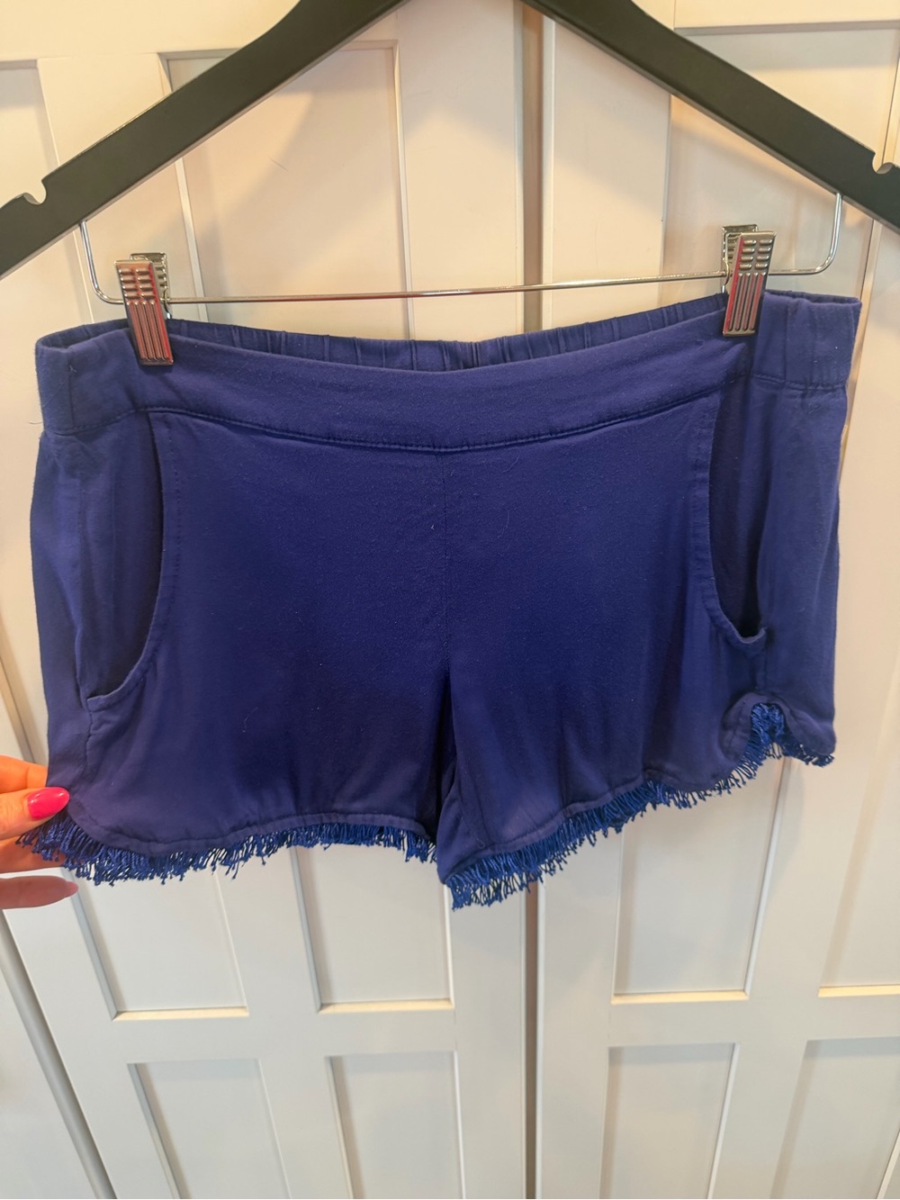 Size-sm Lily Pulitzer Blue Fringe Cocoa Shorts w/pockets